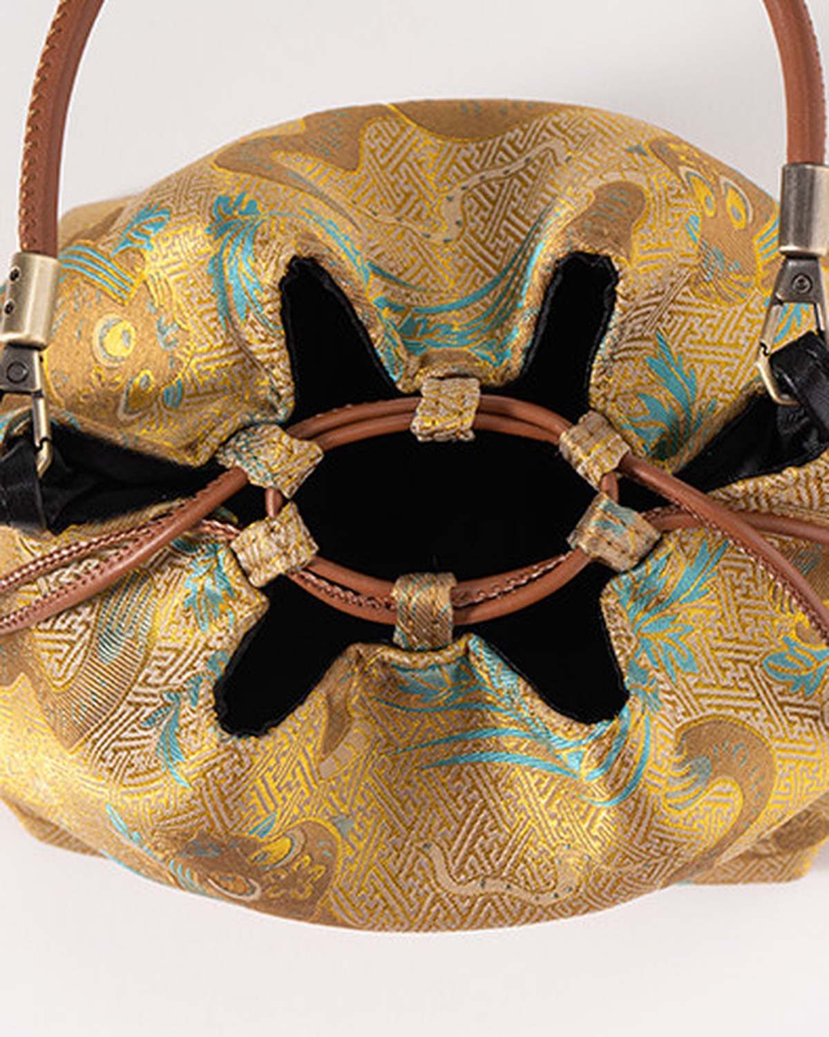 Wildfool The Brocade Bucket Bag — detail view
