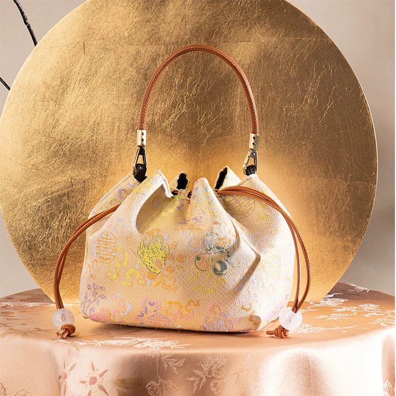 Wildfool The Brocade Bucket Bag — detail view