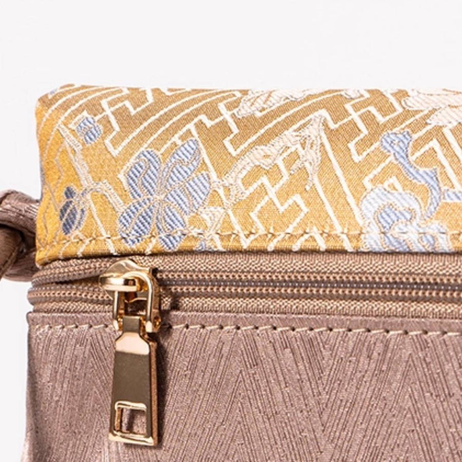 The Brocade Flap Crossbody — Back pocket