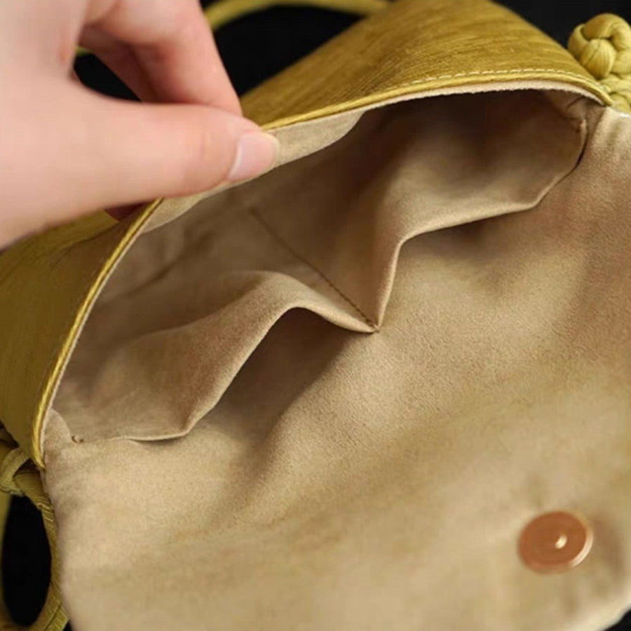 The Brocade Flap Crossbody — Inside