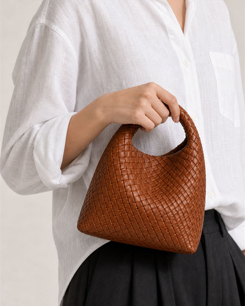 The Basketweave Leather Tote inspired