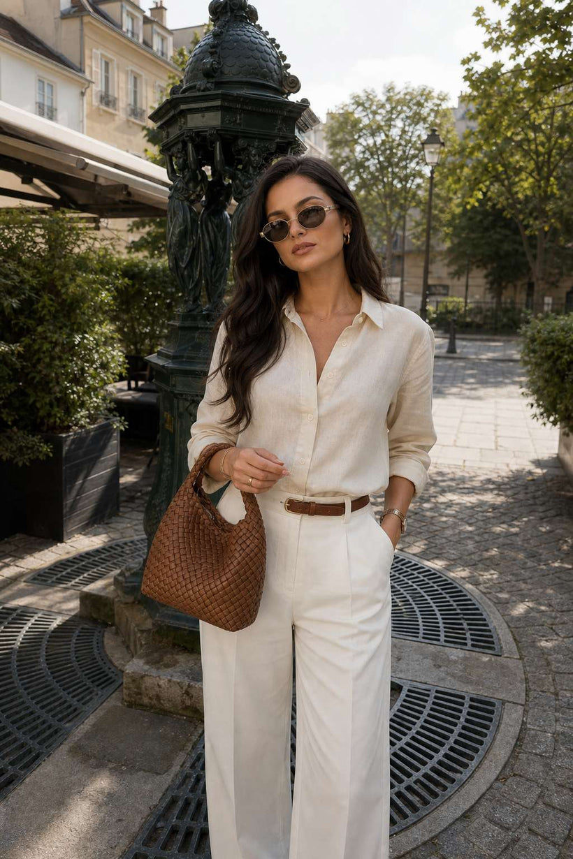 The Basketweave Leather Tote inspired