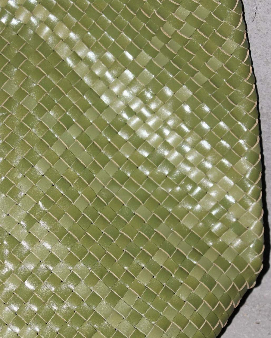 The Olive Leather Tote detail