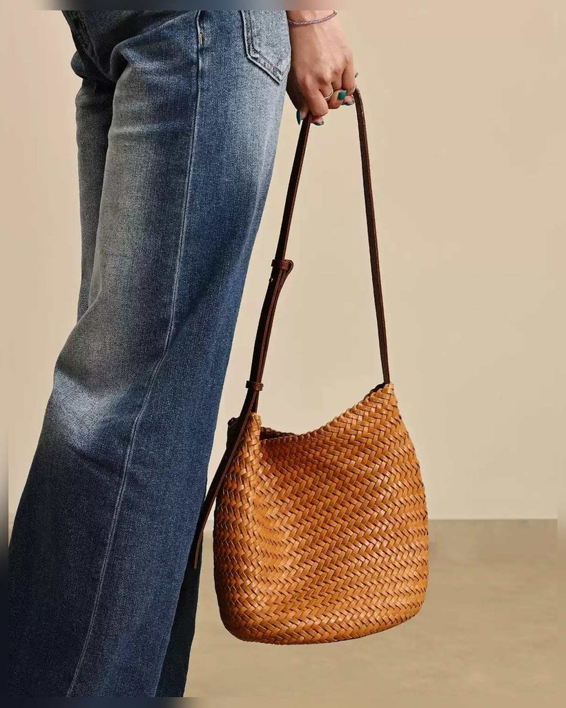 The Cognac Leather Tote inspired