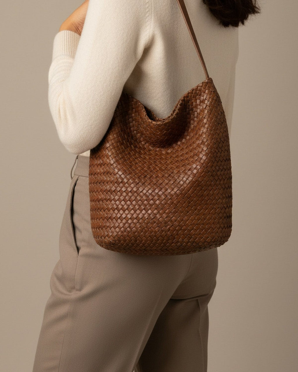 The Cognac Leather Tote - Cognac