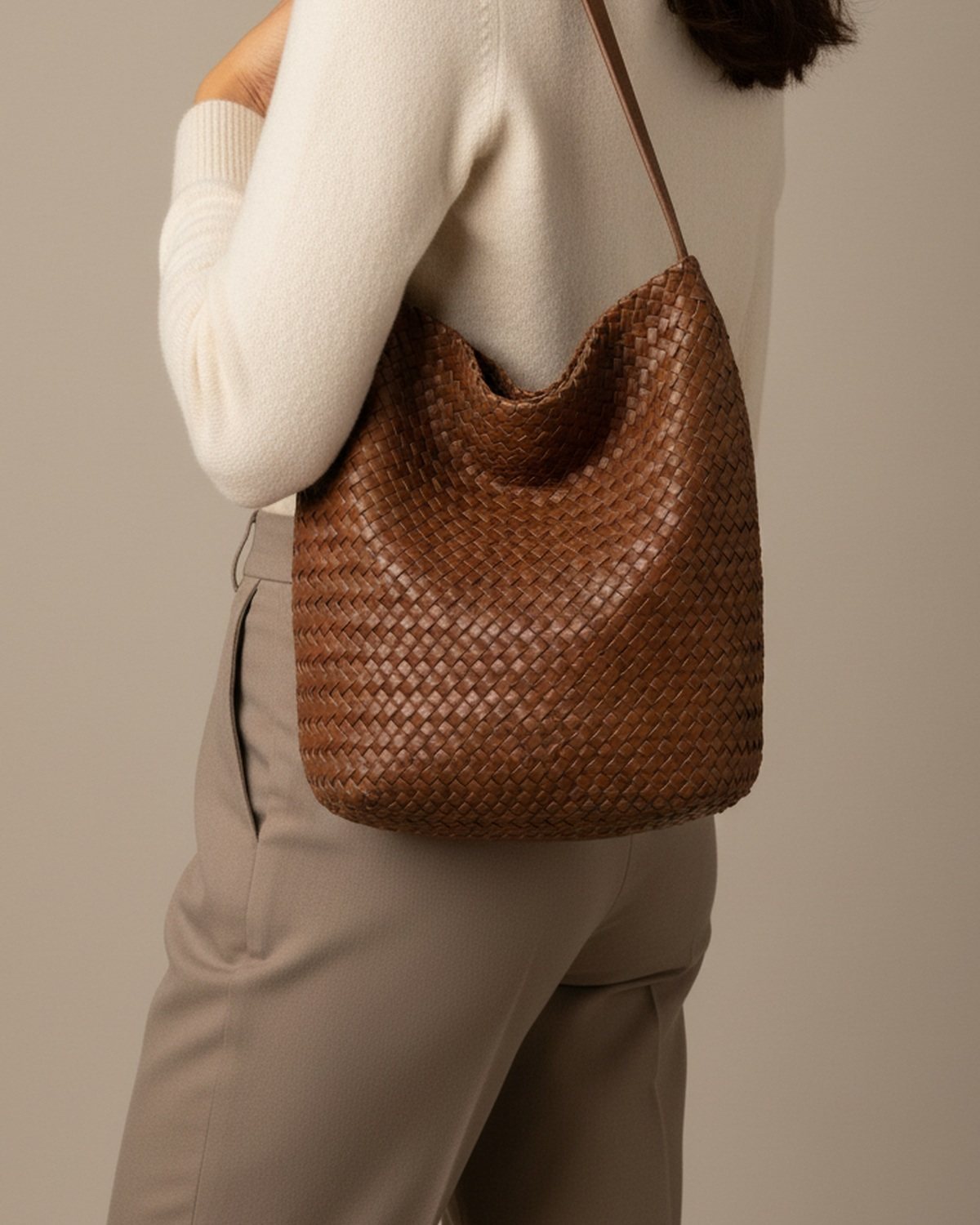 The Cognac Leather Tote - Cognac
