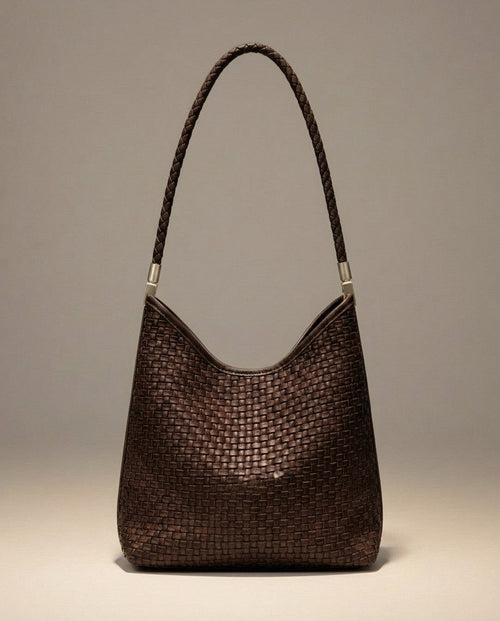 The Woven Leather Shoulder Bag