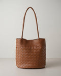 The Verona Woven Bucket — Brown
