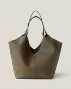 The Bologna Leather Tote — Elephant Grey · Small