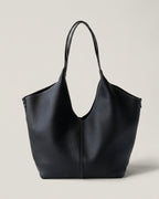 The Bologna Leather Tote — Black · Large