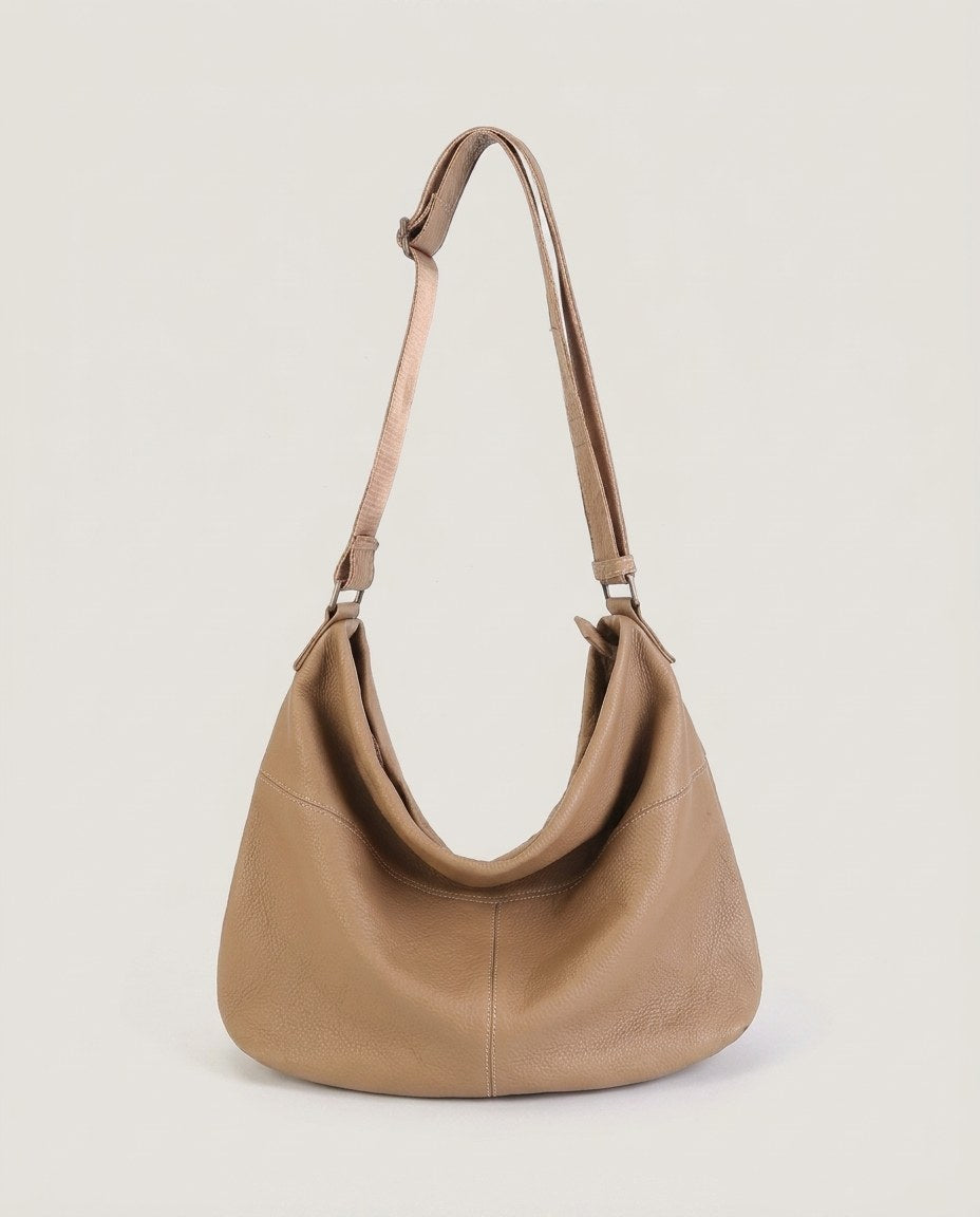 Wildfool The Ferrara Hobo in Beige — light tan soft cowhide hobo bag