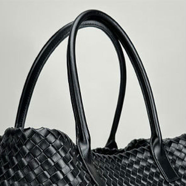 The Palermo Woven Tote — Rolled handles