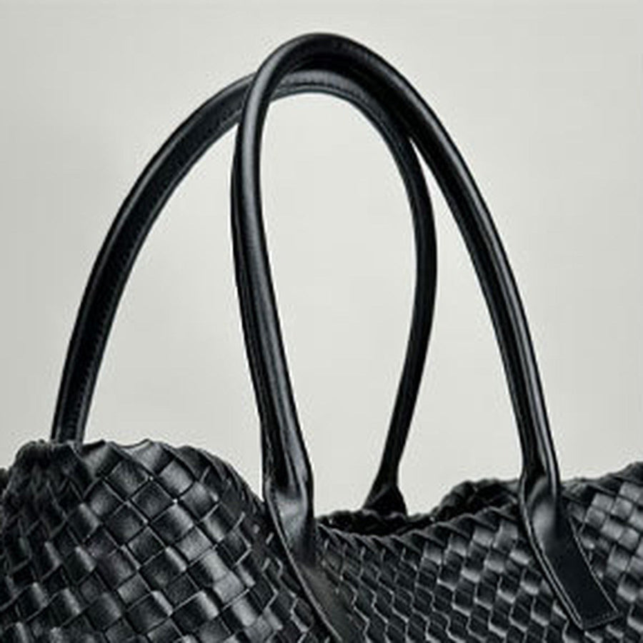 The Palermo Woven Tote — Rolled handles