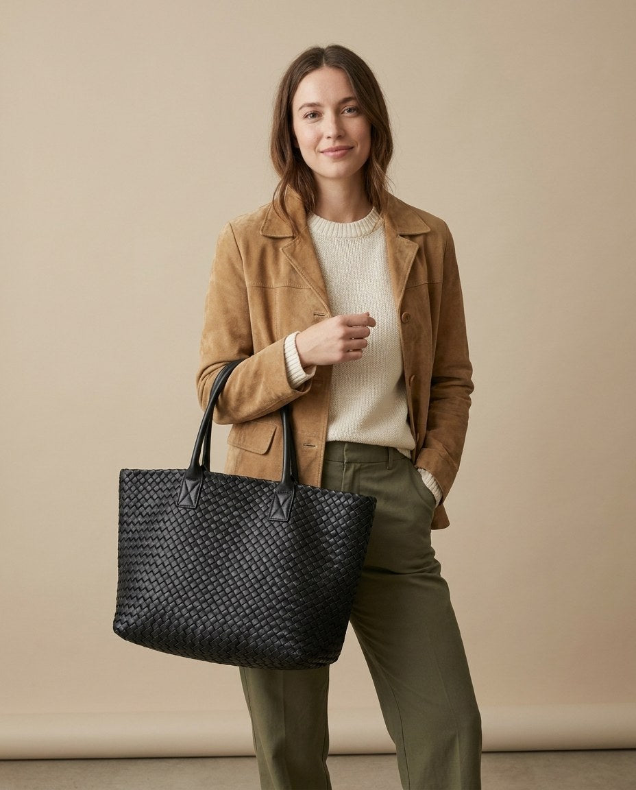Wildfool The Palermo Woven Tote — detail view