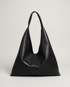 Wildfool The Como Slouch Tote in Black — soft unstructured leather shoulder bag