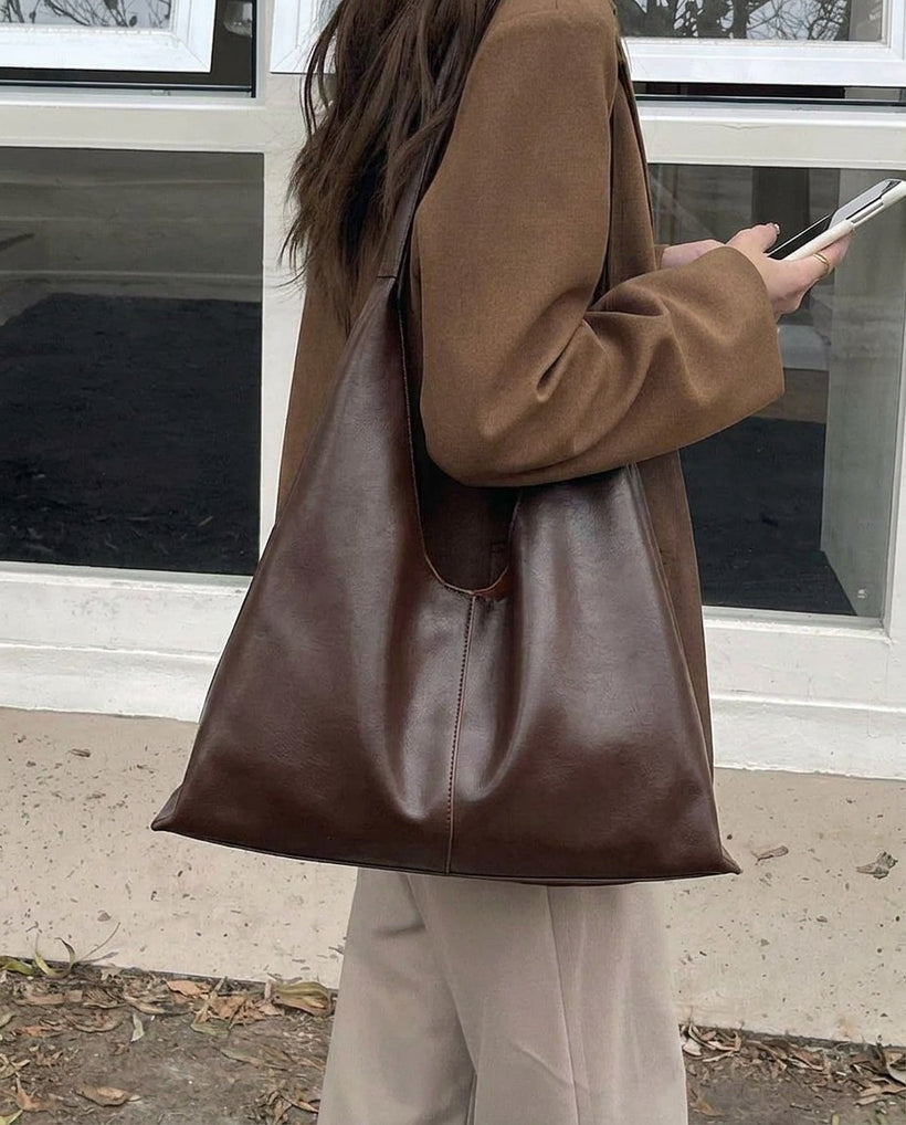 The Como Slouch Tote — worn
