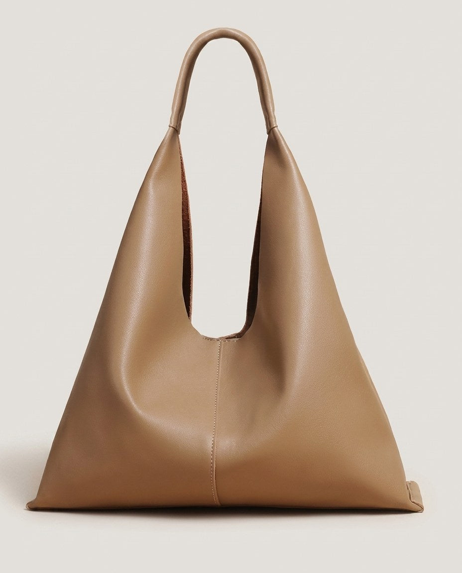 Wildfool The Como Slouch Tote in Caramel — warm tan soft leather tote bag