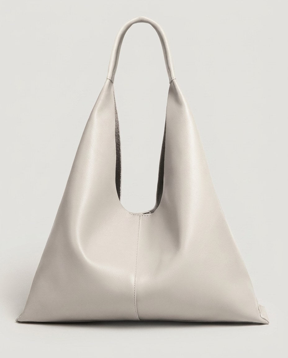 Wildfool The Como Slouch Tote in Ivory — off-white slouchy leather tote