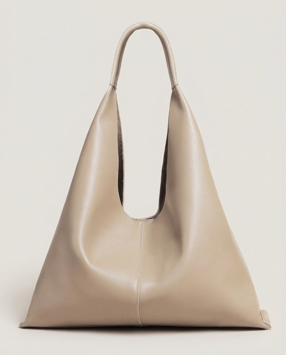 Wildfool The Como Slouch Tote in Oat — greige soft unstructured leather tote