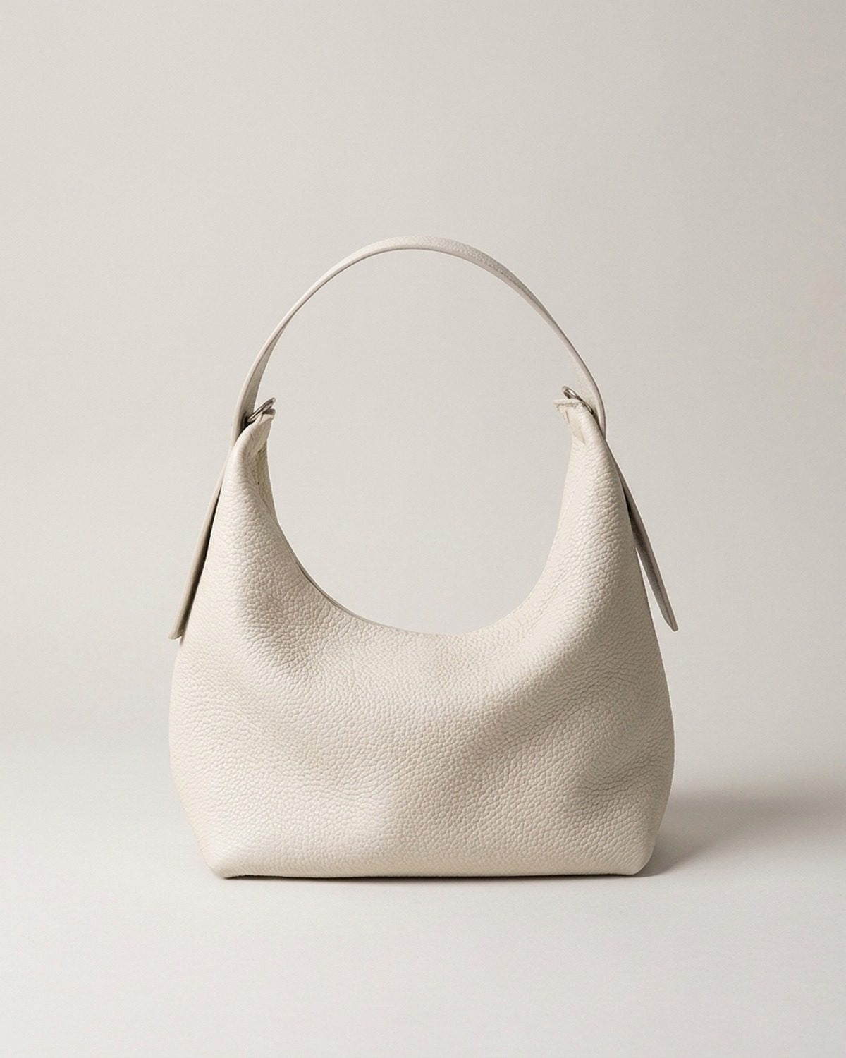 Wildfool The Lido Mini Hobo in Ivory — off-white pebbled leather mini hobo