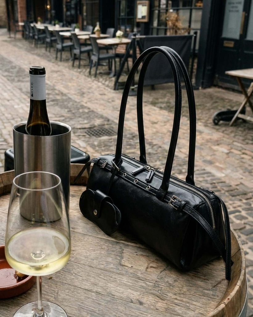 The Roma Bowling Bag — worn