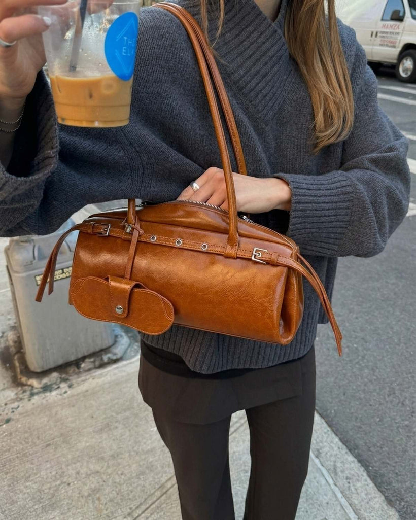 The Roma Bowling Bag — worn