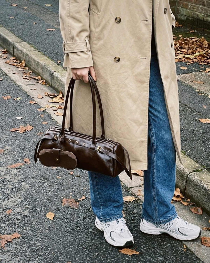 The Roma Bowling Bag — worn