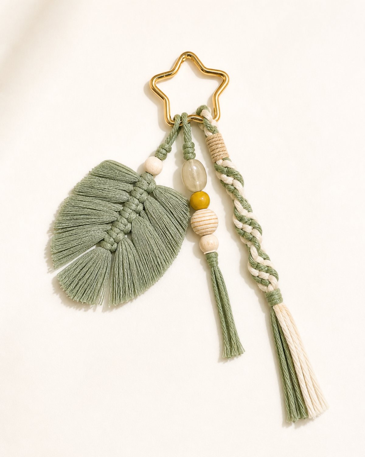 The Bohemian Tassel Charm - Olive
