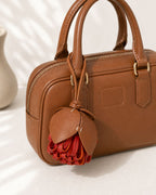 The Tricolor Bloom Charm - Tan-Red