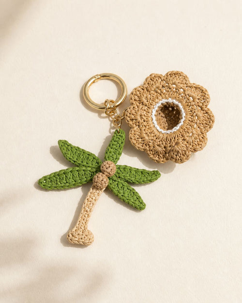 The Island Palm Keyring
