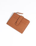 Wildfool The Modena Card Wallet in Caramel — pebbled top-grain cowhide card wallet with snap strap