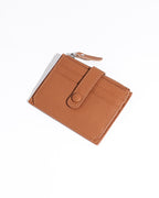 Wildfool The Modena Card Wallet in Caramel — pebbled top-grain cowhide card wallet with snap strap
