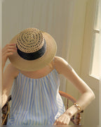 The Ribbon Boater - Black