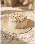 The Ribbon Boater - Ivory
