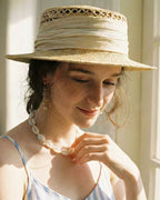 The Ribbon Boater - Ivory