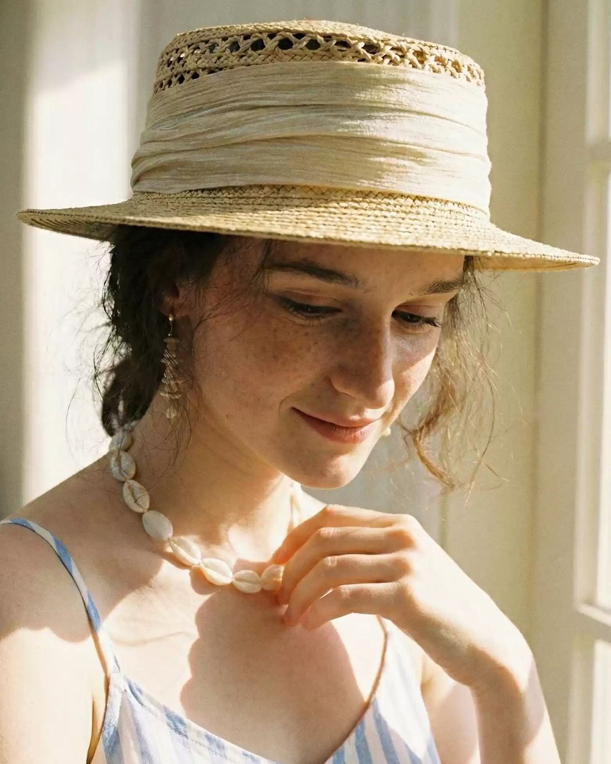 The Ribbon Boater - Ivory