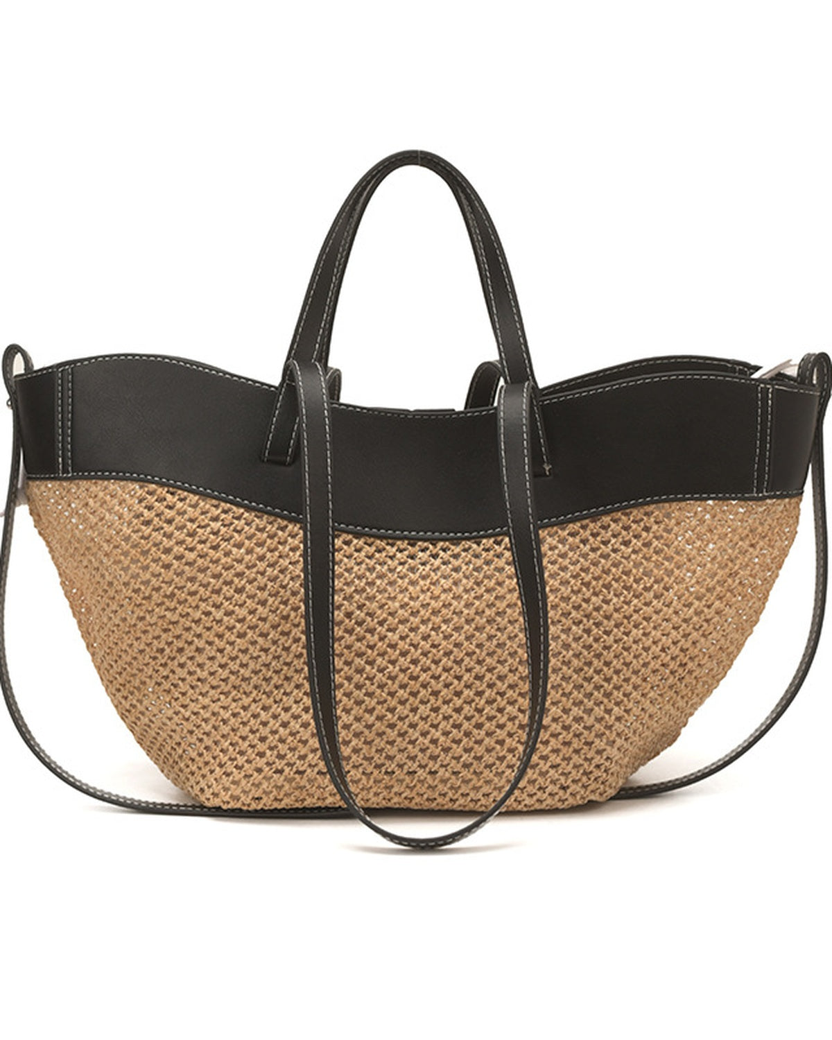 The Two-Tone Woven Tote Bag