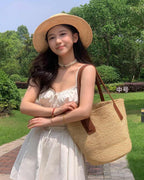 The Portofino Straw Bucket