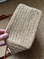 Wildfool The Noto Raffia Bucket — detail view