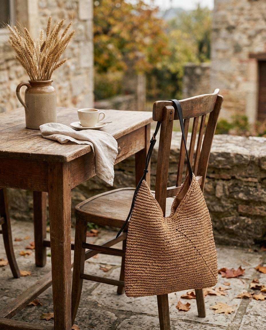 The Menton Woven Shoulder Bag