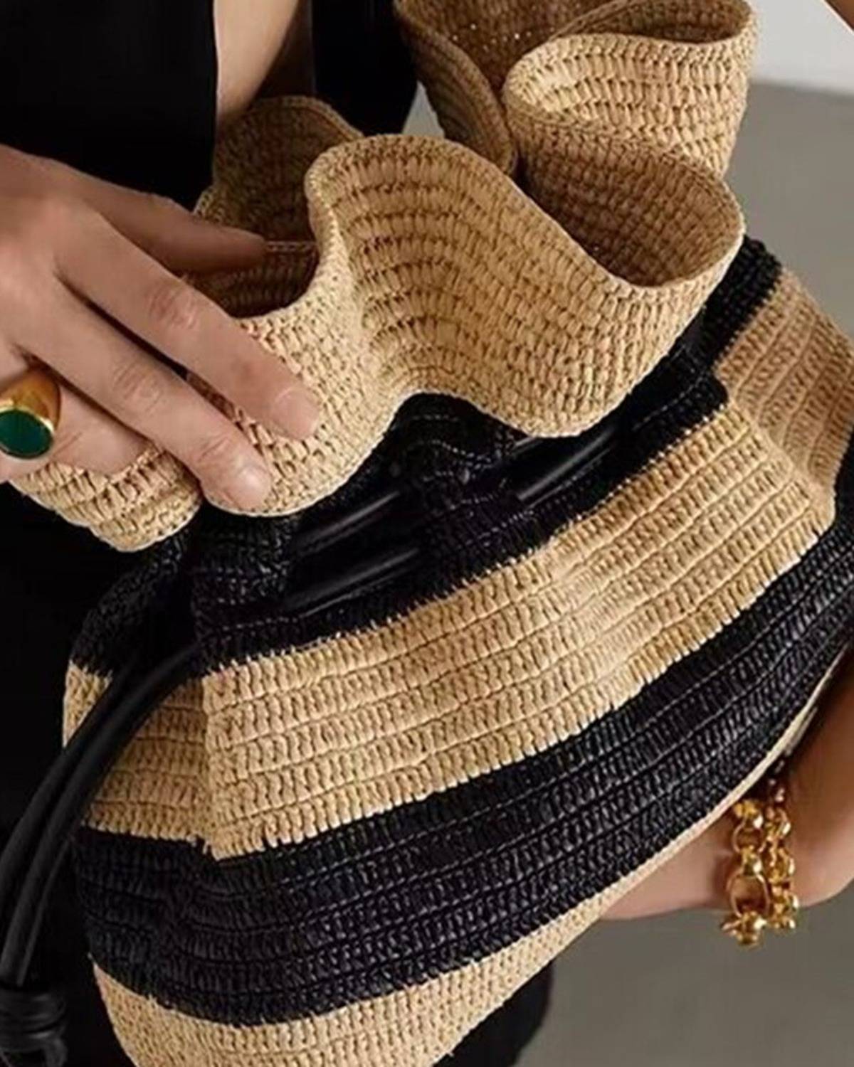 Wildfool The Amalfi Striped Tote — detail view