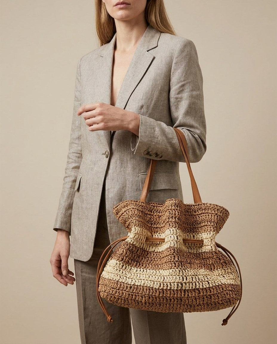 Wildfool The Amalfi Striped Tote — detail view