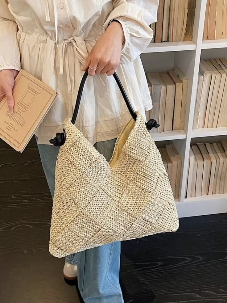 The Trani Basket Shoulder Bag — worn