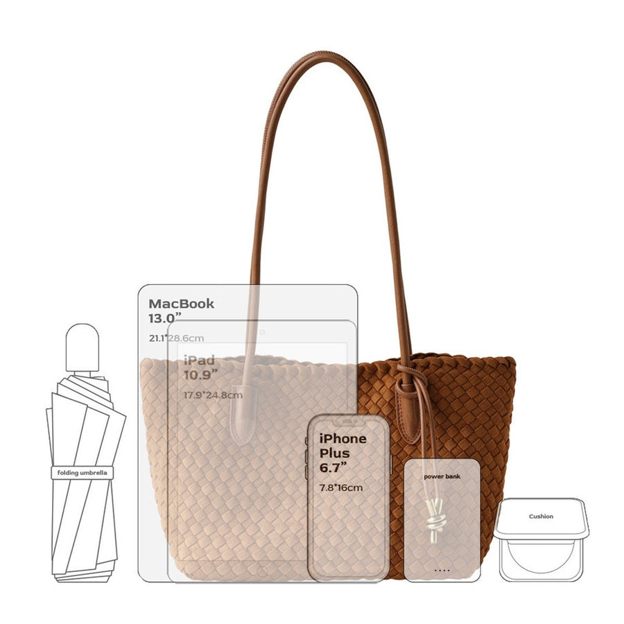 The Torino Woven Tote — What fits