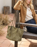 Wildfool The Torino Woven Tote — detail view