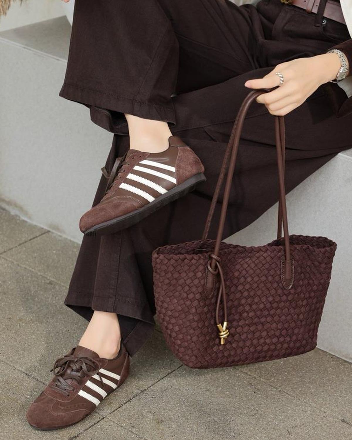 Wildfool The Torino Woven Tote — detail view