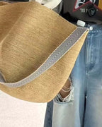 Wildfool The Taormina Raffia Tote — detail view