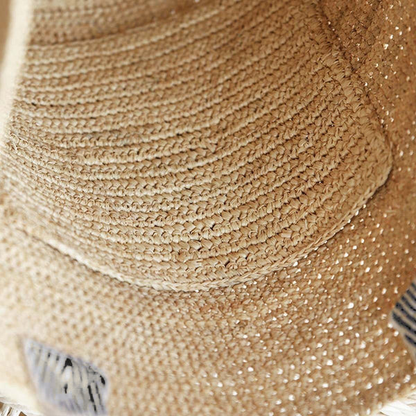 The Taormina Raffia Tote — Inside the weave