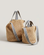 Wildfool The Taormina Raffia Tote — detail view