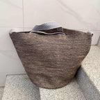 Wildfool The Taormina Raffia Tote — detail view
